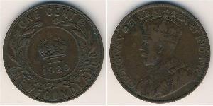 1 Cent Newfoundland and Labrador Bronze George V of the United Kingdom (1865-1936)