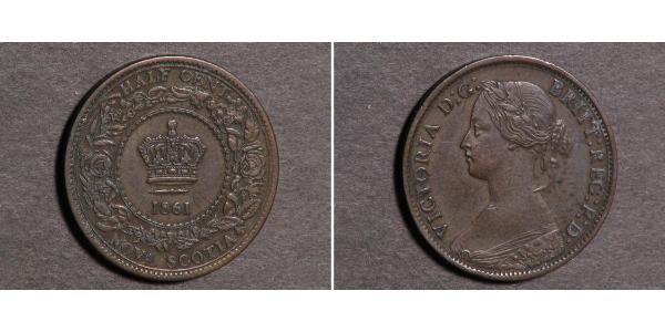 1 Cent Newfoundland and Labrador Bronze Victoria (1819 - 1901)