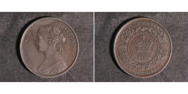 1 Cent Newfoundland and Labrador Bronze Victoria (1819 - 1901)