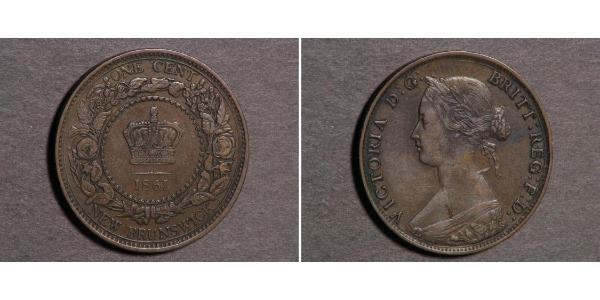 1 Cent Newfoundland and Labrador Bronze Victoria (1819 - 1901)