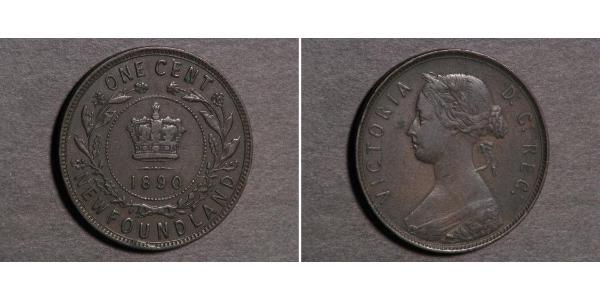 1 Cent Newfoundland and Labrador Bronze Victoria (1819 - 1901)