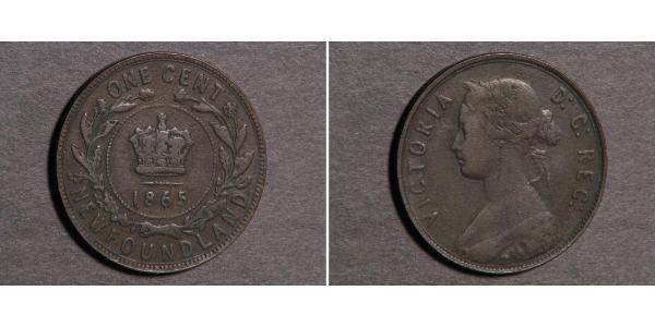 1 Cent Newfoundland and Labrador Bronze Victoria (1819 - 1901)