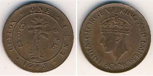 1 Cent Sri Lanka Bronze Georg VI (1895-1952)