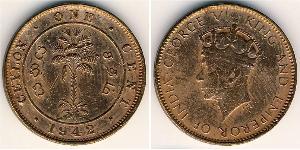 1 Cent Sri Lanka/Ceylon Bronze George VI (1895-1952)