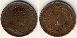 1 Cent Straits Settlements (1826 - 1946) Bronze Eduard VII (1841-1910)