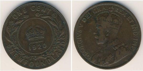 1 Cent Terre-Neuve-et-Labrador Bronze George V (1865-1936)