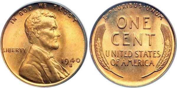 1 Cent USA (1776 - ) Bronze Abraham Lincoln (1809-1865)