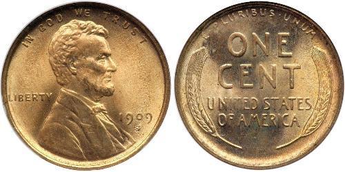 1 Cent Vereinigten Staaten von Amerika (1776 - ) Bronze Abraham Lincoln (1809-1865)