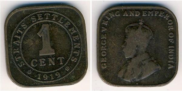 1 Cent Établissements des détroits (1826 - 1946) Bronze 
