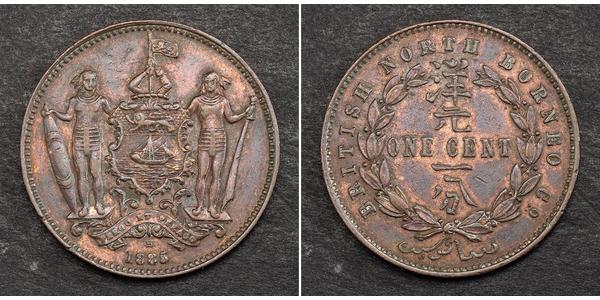 1 Cent North Borneo (1882-1963) Bronze/Copper 