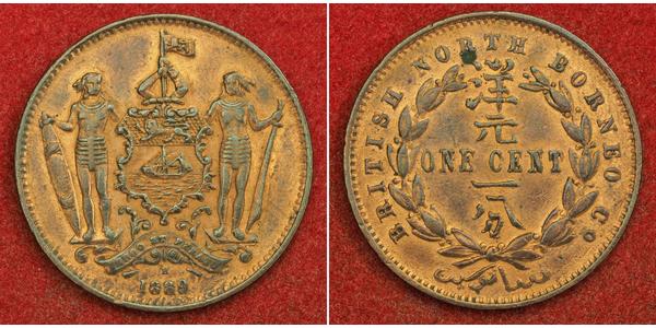 1 Cent North Borneo (1882-1963) Bronze/Copper 