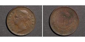 1 Cent Établissements des détroits (1826 - 1946) Bronze/Cuivre Victoria (1819 - 1901)