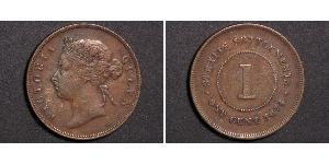 1 Cent Établissements des détroits (1826 - 1946) Bronze/Cuivre Victoria (1819 - 1901)