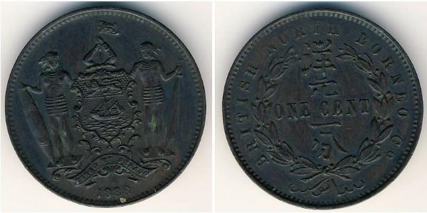 1 Cent North Borneo (1882-1963) Bronze/Kupfer 