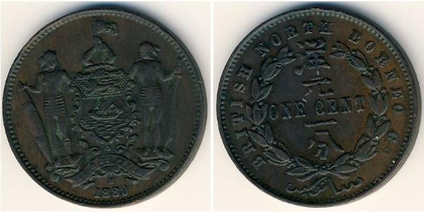 1 Cent North Borneo (1882-1963) Bronze/Kupfer 