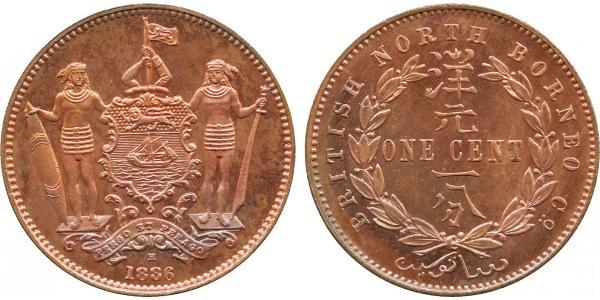 1 Cent North Borneo (1882-1963) Bronze/Kupfer 