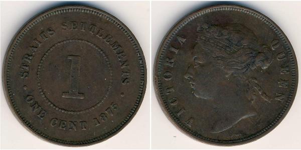 1 Cent Straits Settlements (1826 - 1946) Bronze/Kupfer Victoria (1819 - 1901)