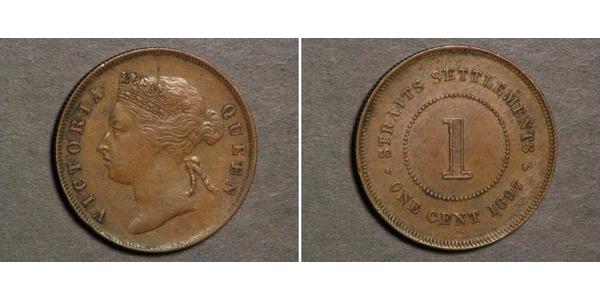 1 Cent Straits Settlements (1826 - 1946) Bronze/Kupfer Victoria (1819 - 1901)