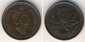 1 Cent Canada Bronzo Elisabetta II (1926-2022)