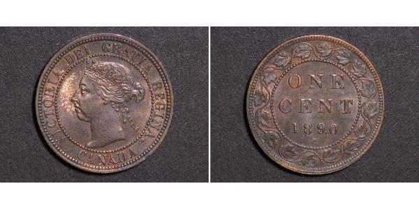 1 Cent Canada Bronzo Vittoria (1819 - 1901)