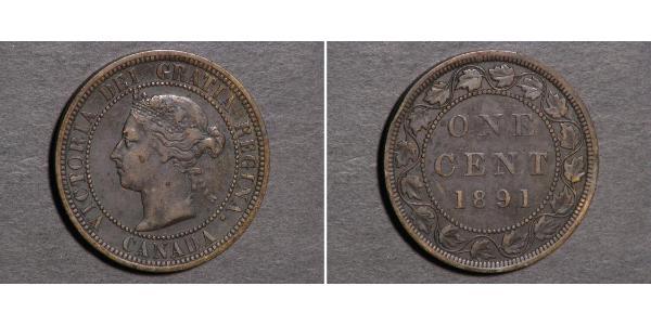 1 Cent Canada Bronzo Vittoria (1819 - 1901)