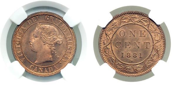 1 Cent Canada Bronzo Vittoria (1819 - 1901)