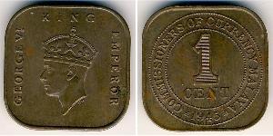 1 Cent Federated Malay States (1895 - 1946) Bronzo Giorgio VI (1895-1952)