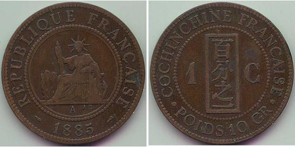 1 Cent Indocina francese (1887-1954) Bronzo 