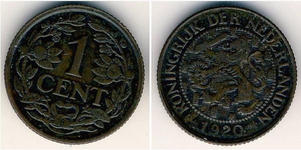 1 Cent Regno dei Paesi Bassi (1815 - ) Bronzo 