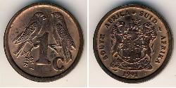 1 Cent Sudafrica Bronzo 