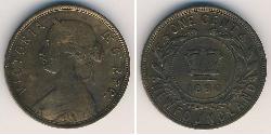 1 Cent Terranova e Labrador Bronzo Vittoria (1819 - 1901)