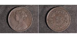 1 Cent Terranova e Labrador Bronzo Vittoria (1819 - 1901)