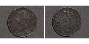 1 Cent Terranova e Labrador Bronzo Vittoria (1819 - 1901)