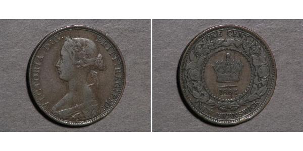 1 Cent Terranova e Labrador Bronzo Vittoria (1819 - 1901)