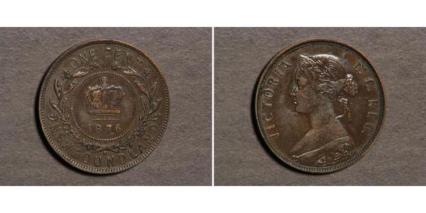 1 Cent Terranova e Labrador Bronzo Vittoria (1819 - 1901)