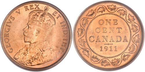 1 Cent Canadá Cobre Jorge V (1865-1936)