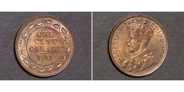 1 Cent Canadá Cobre Jorge V (1865-1936)