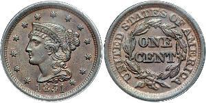 1 Cent Estados Unidos de América (1776 - ) Cobre 