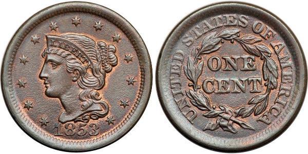 1 Cent Estados Unidos de América (1776 - ) Cobre 