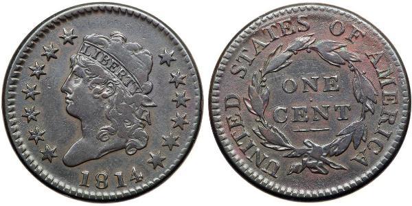 1 Cent Estados Unidos de América (1776 - ) Cobre 