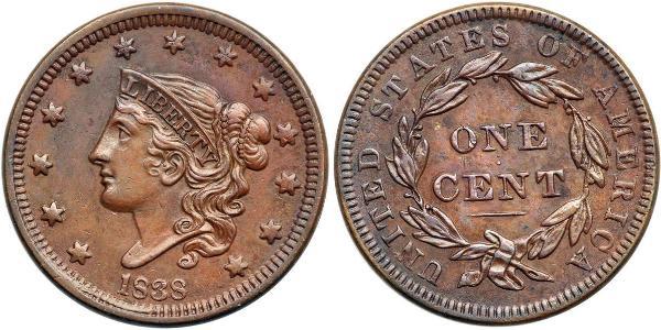 1 Cent Estados Unidos de América (1776 - ) Cobre 