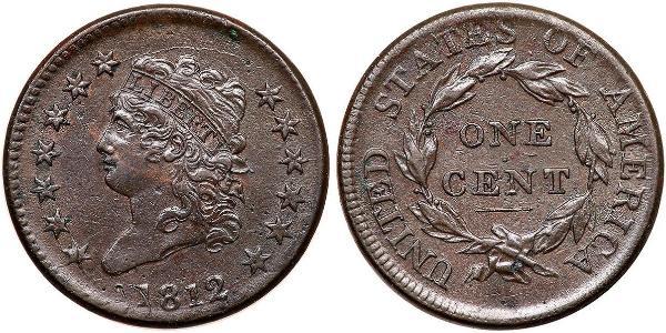1 Cent Estados Unidos de América (1776 - ) Cobre 