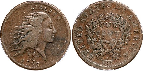 1 Cent Estados Unidos de América (1776 - ) Cobre 