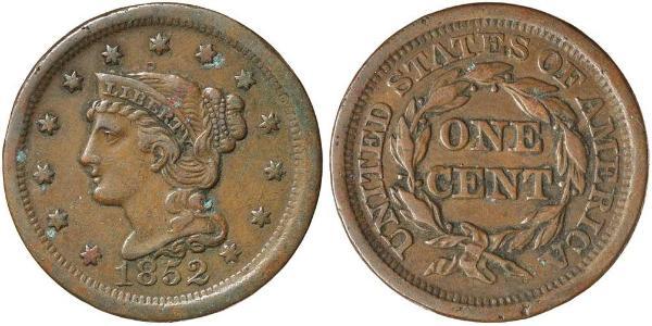 1 Cent Estados Unidos de América (1776 - ) Cobre 