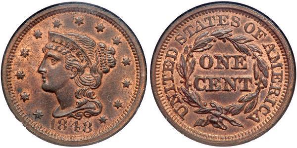 1 Cent Estados Unidos de América (1776 - ) Cobre 