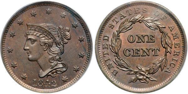 1 Cent Estados Unidos de América (1776 - ) Cobre 