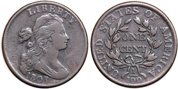 1 Cent Estados Unidos de América (1776 - ) Cobre 