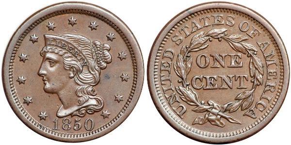 1 Cent Estados Unidos de América (1776 - ) Cobre 