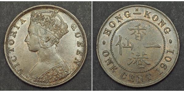 1 Cent Hong Kong Cobre Victoria (1819 - 1901)