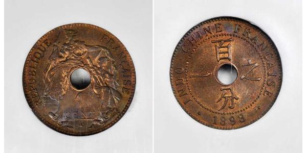 1 Cent Indochina francesa (1887-1954) Cobre 